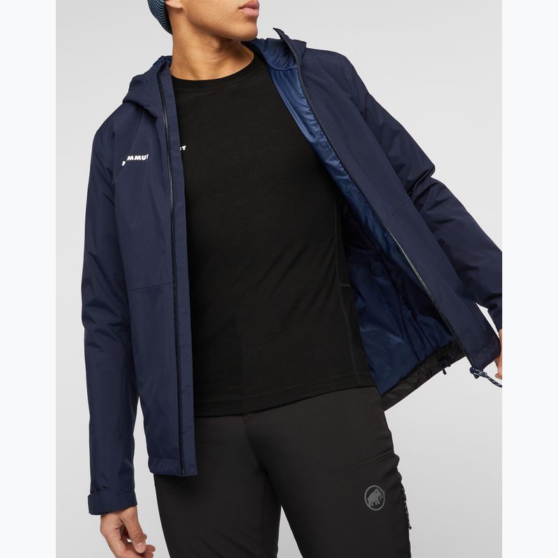 Férfi esőkabát Mammut Linard HS Thermo Hooded Jacket Men marine 5