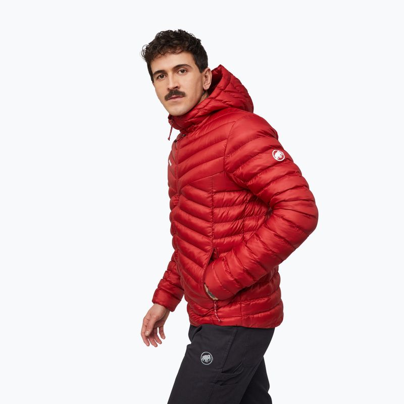Férfi bélelt kabát Mammut Albula IN Hooded Jacket Men dark mammut red 4