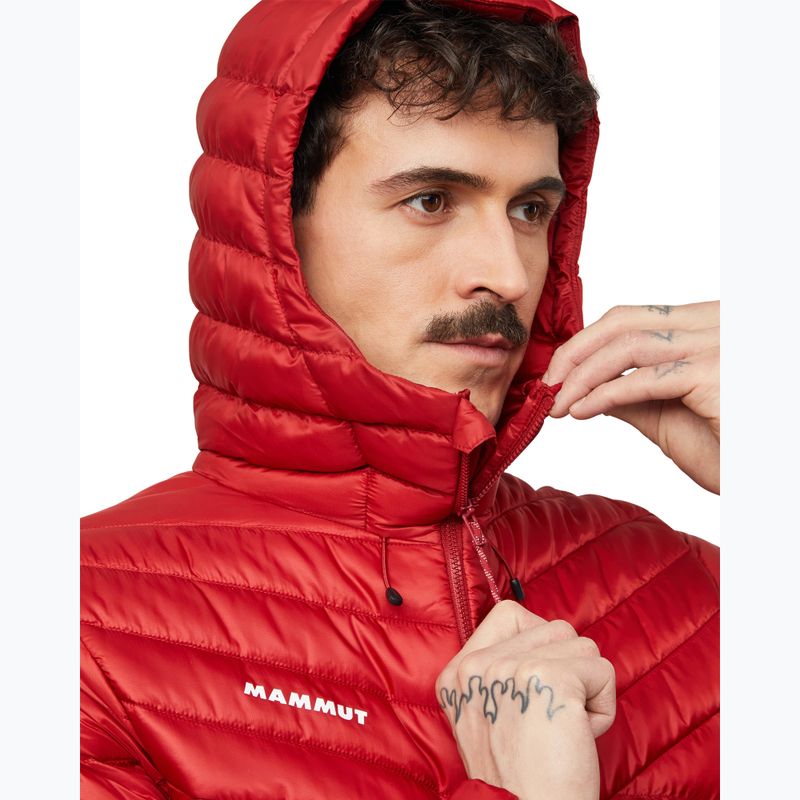 Férfi bélelt kabát Mammut Albula IN Hooded Jacket Men dark mammut red 5
