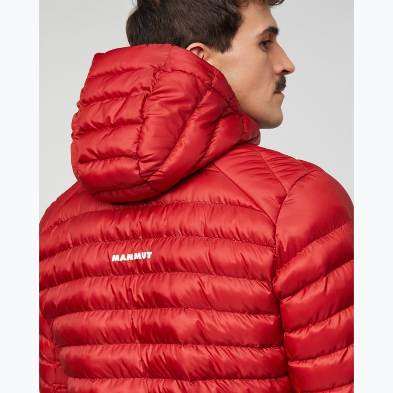 Férfi bélelt kabát Mammut Albula IN Hooded Jacket Men dark mammut red 7