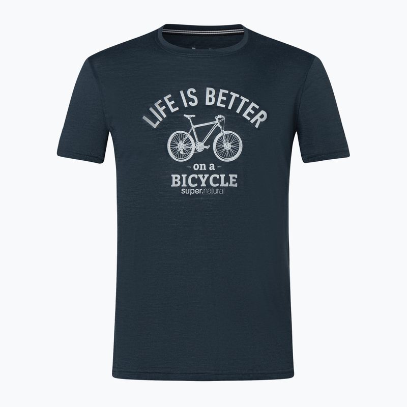 Férfi póló super.natural Better Bike Tee blueberry/vapor grey 3
