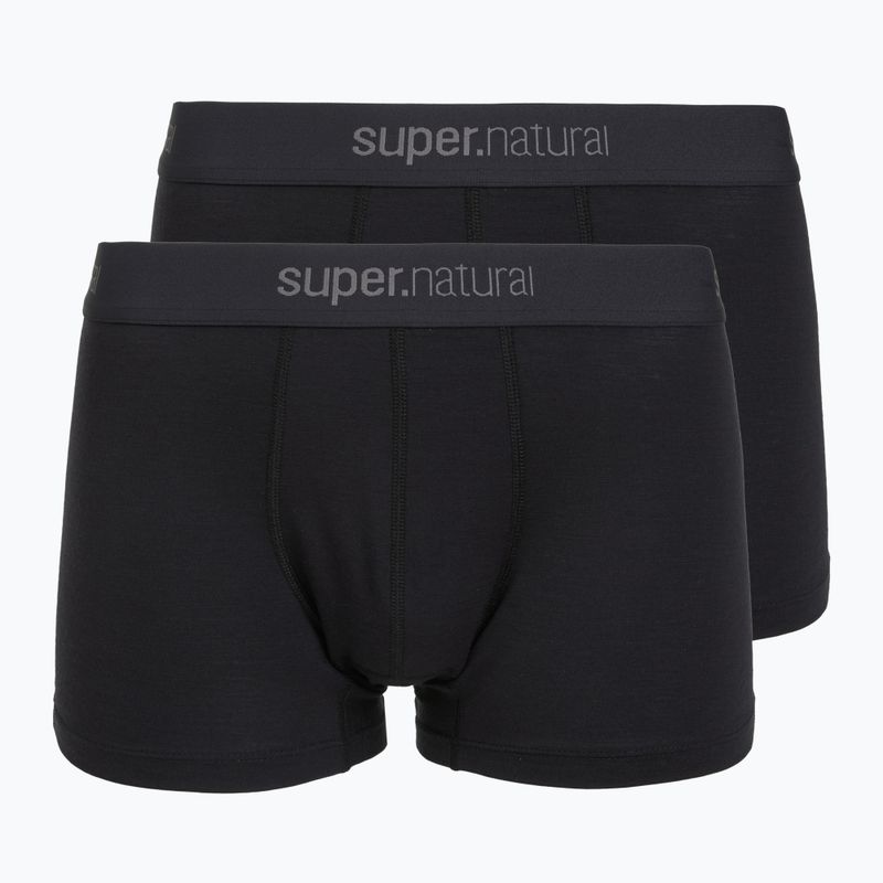 Férfi termikus boxeralsók super.natural Tundra 175 2 pár jet black/jet black