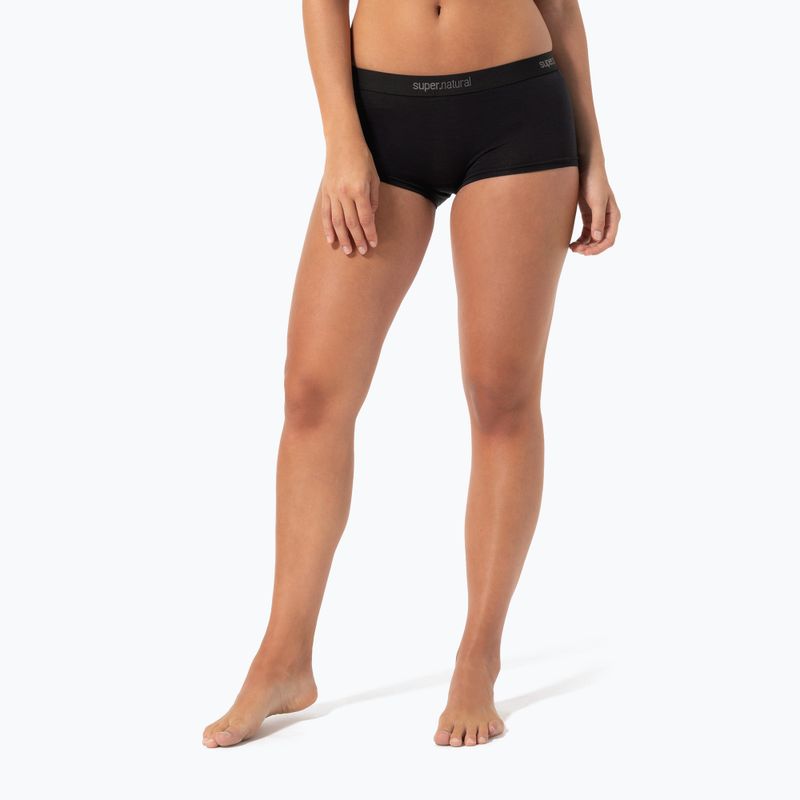 Női thermo boxeralsó super.natural Tundra 175 Boyfriend Hipster jet black 3