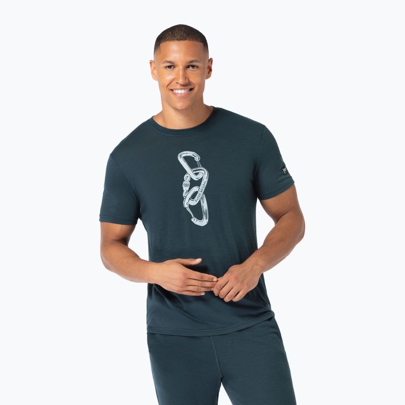 Férfi póló super.natural Carabineri Tee blueberry/vapor grey