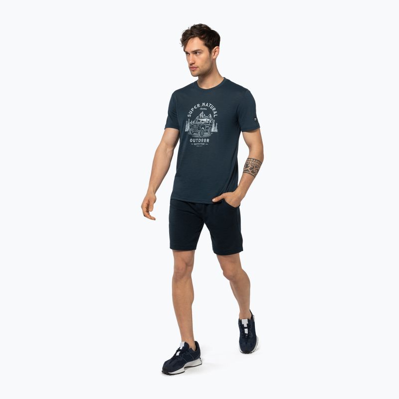 Férfi póló super.natural Landi Tee blueberry/vapor grey 2