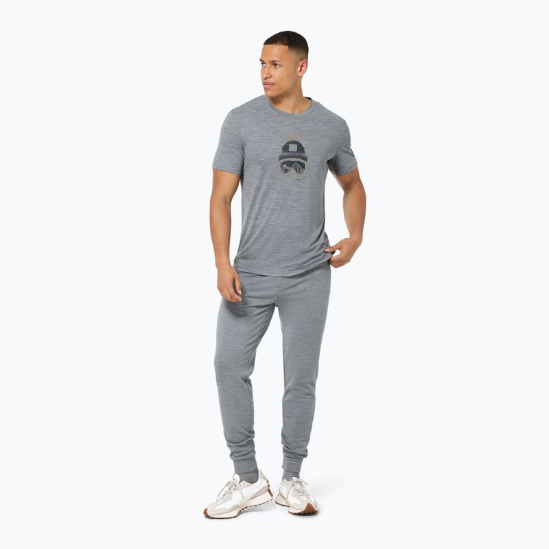 Férfi póló super.natural Gogeanie Tee cashmere grey melange/dark shadow melange/vintage khaki melange 2