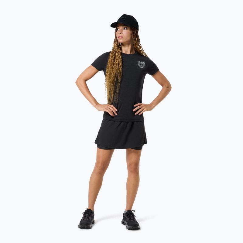 Női póló super.natural Little Heartwood Tee jet black/feather grey 2