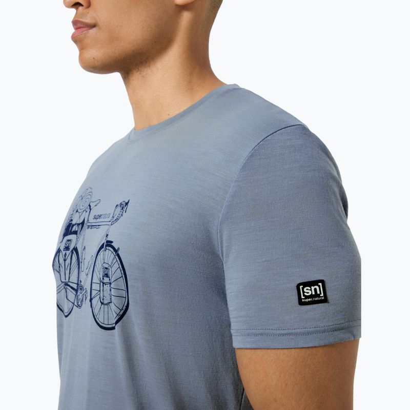 Férfi termikus póló super.natural Wander Wheel flint stone/blueberry 4