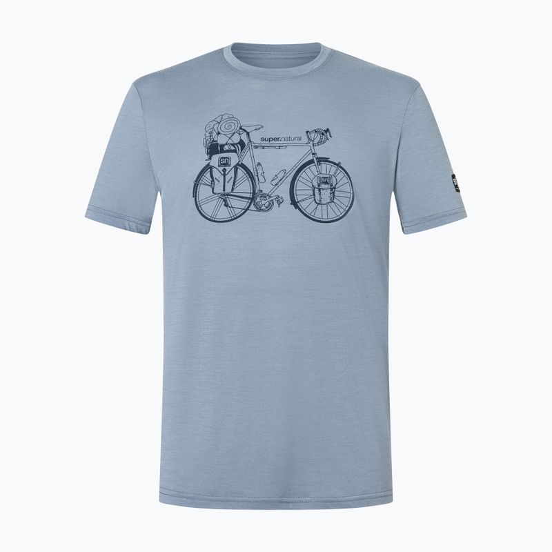 Férfi termikus póló super.natural Wander Wheel flint stone/blueberry 5