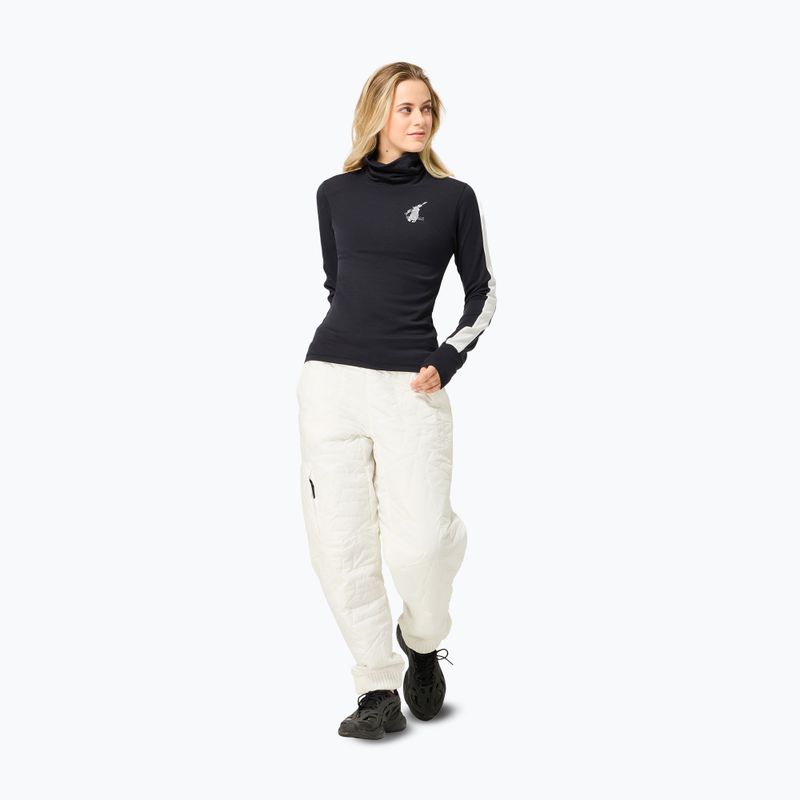 Női pulóver super.natural Bunny Roll Neck jet black/f.white/various/eucalyptus gl 2