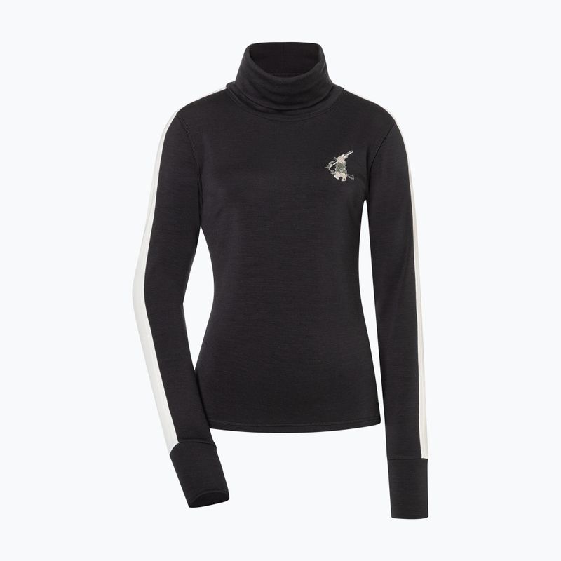 Női pulóver super.natural Bunny Roll Neck jet black/f.white/various/eucalyptus gl 4