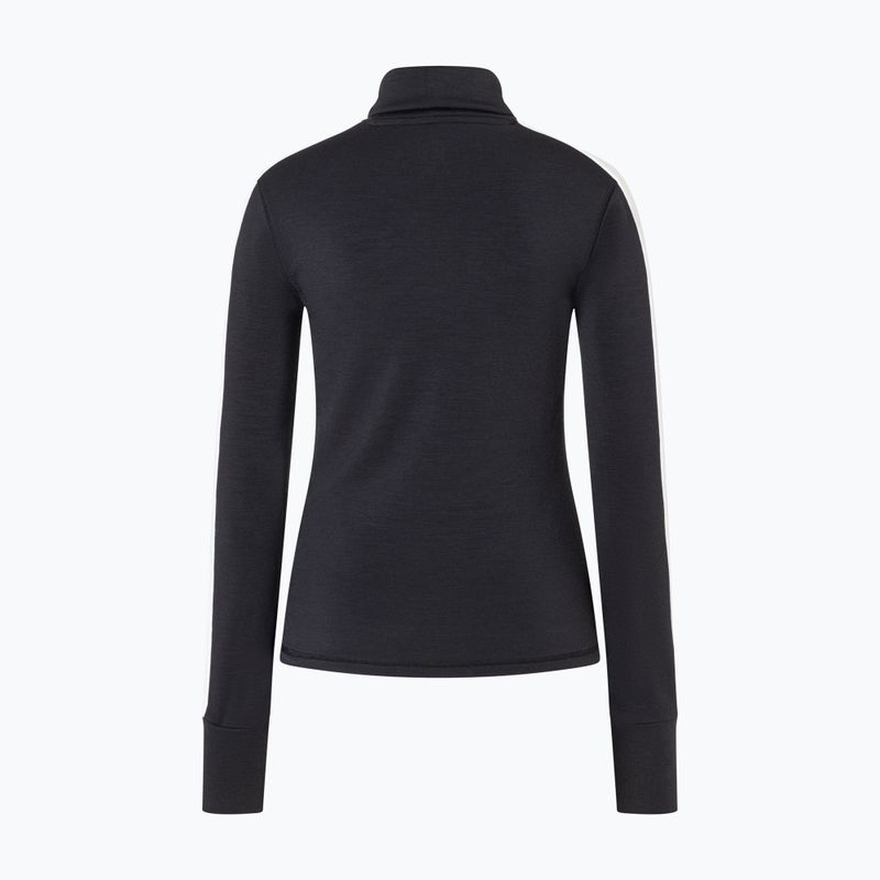 Női pulóver super.natural Bunny Roll Neck jet black/f.white/various/eucalyptus gl 5