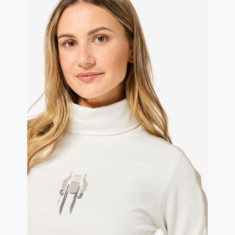 Női pulóver Super.Natural Racing Team Roll Neck fresh white / w. pepper / various 3