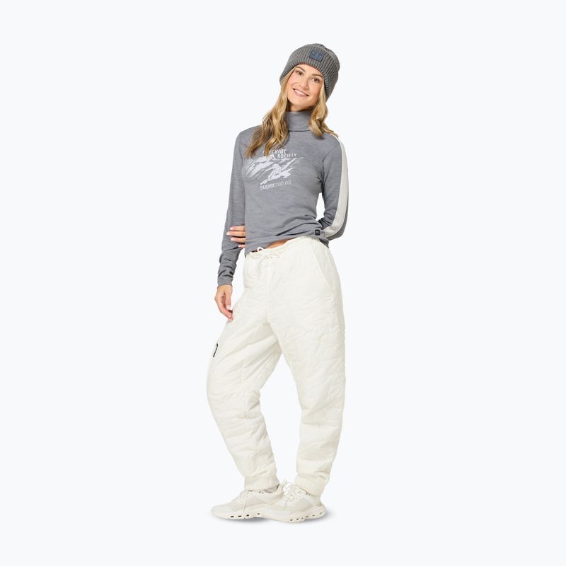 Női pulóver Super.Natural Freeride Roll Neck cashmere grey melange / f. white / f. white 2