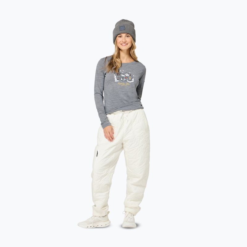 Női hosszú ujjú póló super.natural Apres Ski cashmere grey melange/various 2