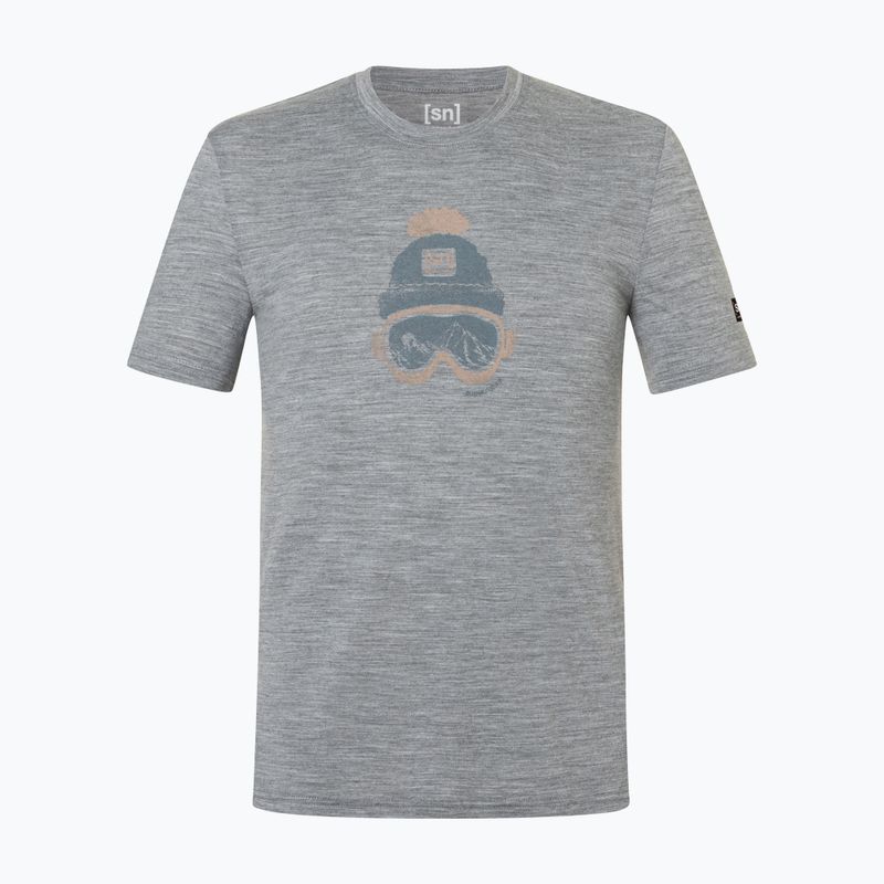 Férfi póló super.natural Gogeanie cashmere grey melange/various 4