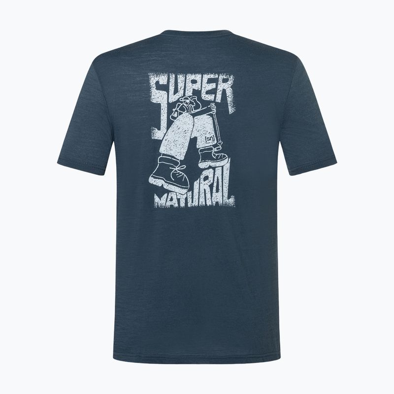 Férfi póló super.natural Peak Lovers blueberry/vapor grey 6