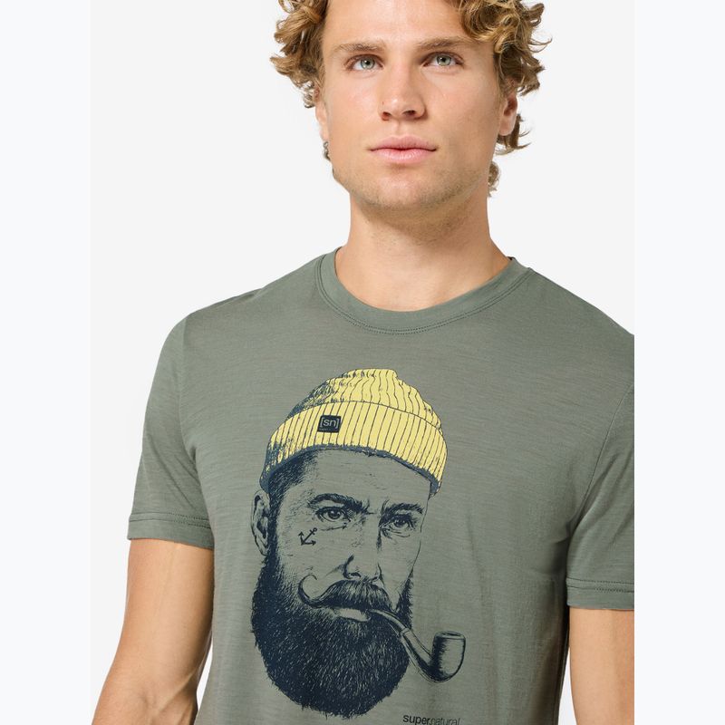 Férfi póló Super.Natural Sailor Tee eucalyptus/blueberry/aspen gold 3