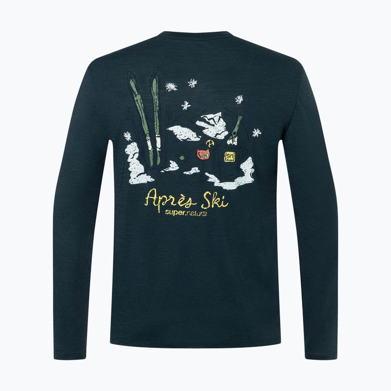 Férfi hosszú ujjú póló super.natural Apres Ski blueberry/various 6