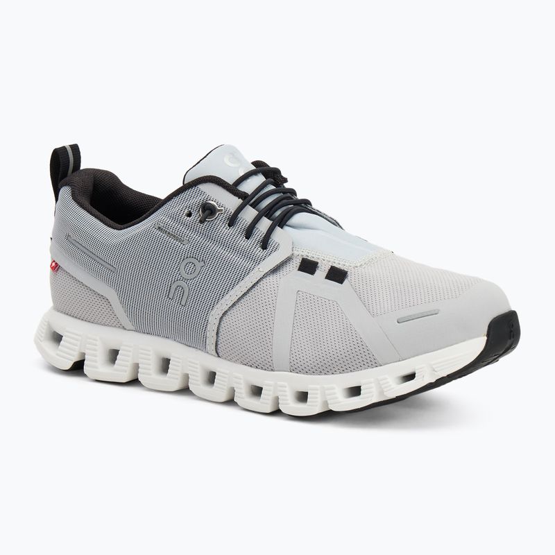 Női futócipő On Cloud 5 Waterproof gleccser/fehér