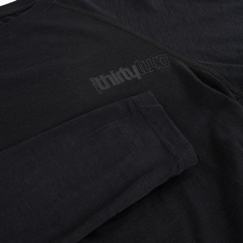 Férfi thermoaktív hosszú ujjú ThirtyTwo Ridelite Merino black/black 3