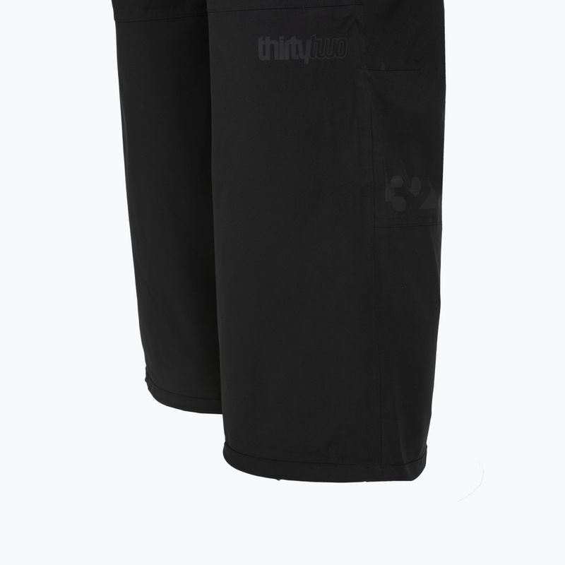 Férfi snowboard kantáros nadrág ThirtyTwo Basement Bib black 5