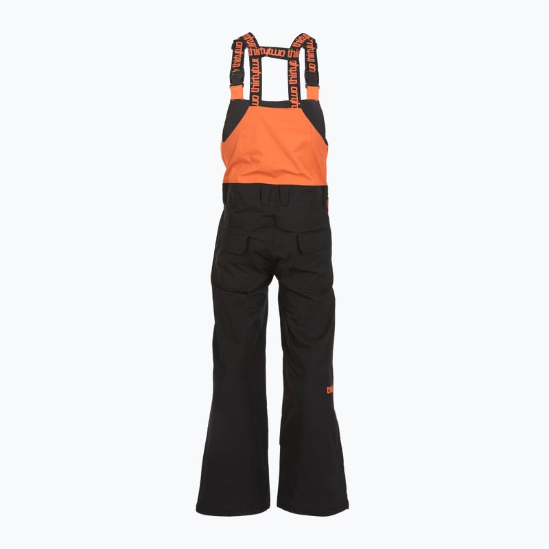 Férfi snowboardnadrág ThirtyTwo Basement Bib black/orange 2
