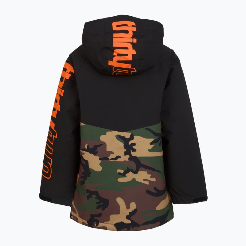 Gyerek snowboard dzseki ThirtyTwo Grasser Insulated black/orange 2