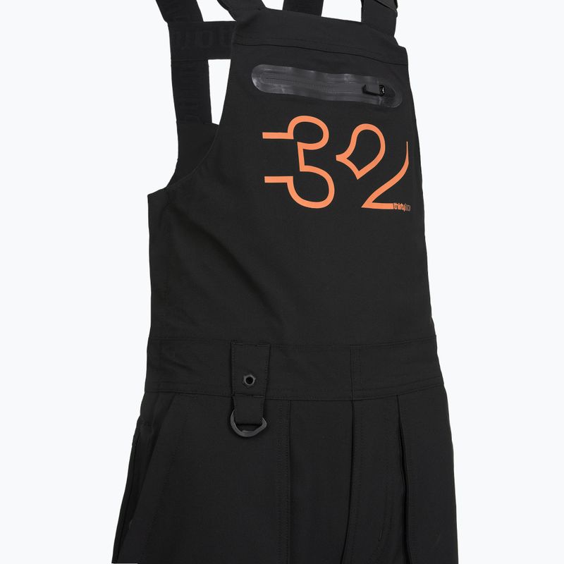 Gyerek kantáros snowboard nadrág ThirtyTwo Basement Bib black/orange 4