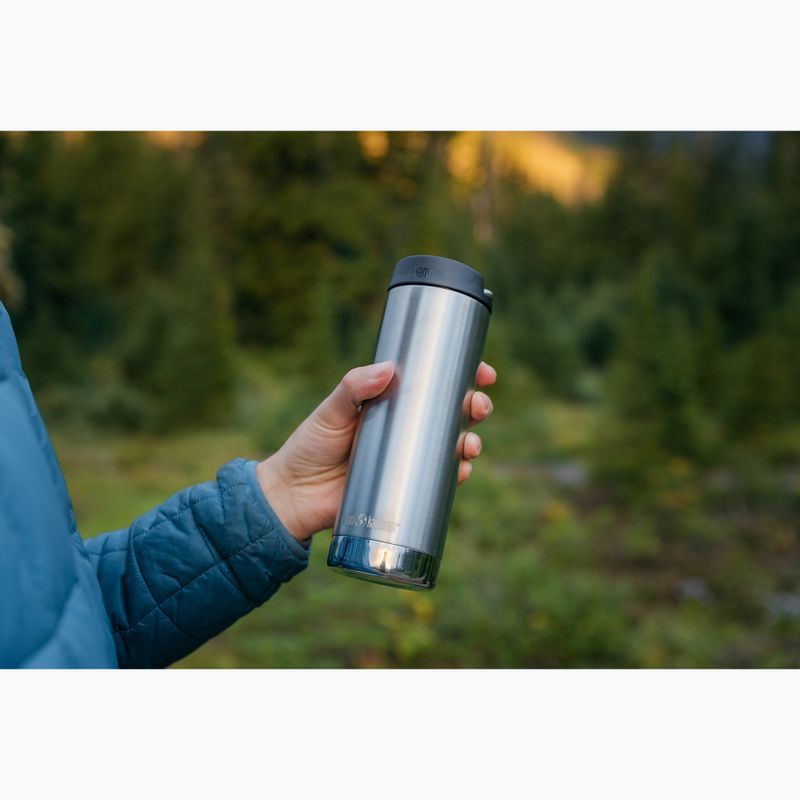 Klean Kanteen TKWide Cafe Cap 473 ml-es, szálcsiszolt rozsdamentes acél termo bögre 2