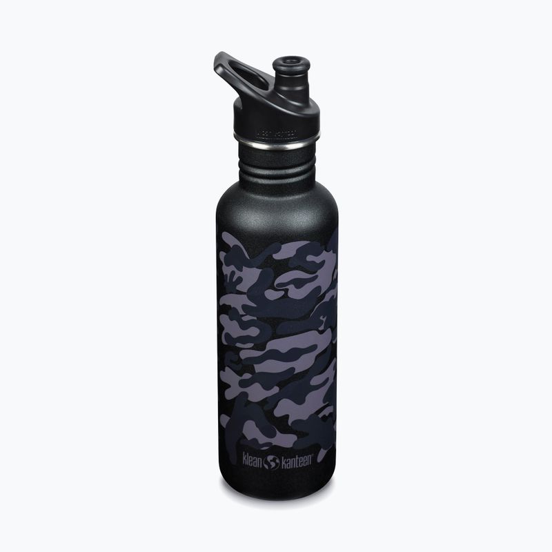 Klean Kanteen Classic fekete színarcképes utazási palack