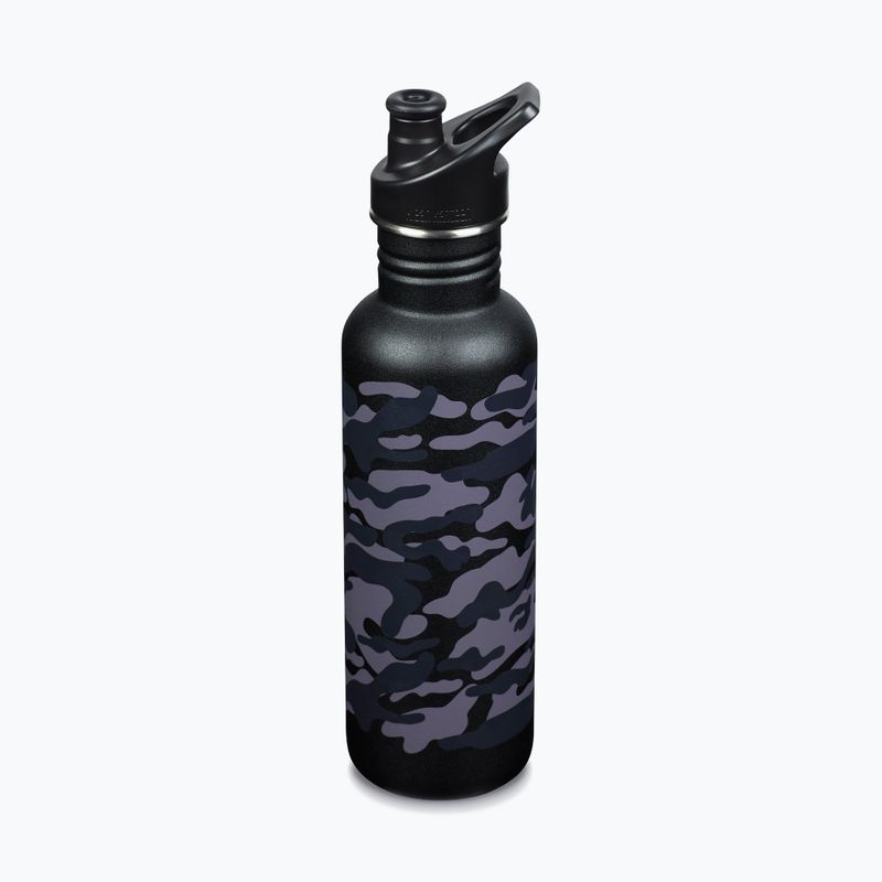 Klean Kanteen Classic fekete színarcképes utazási palack 2