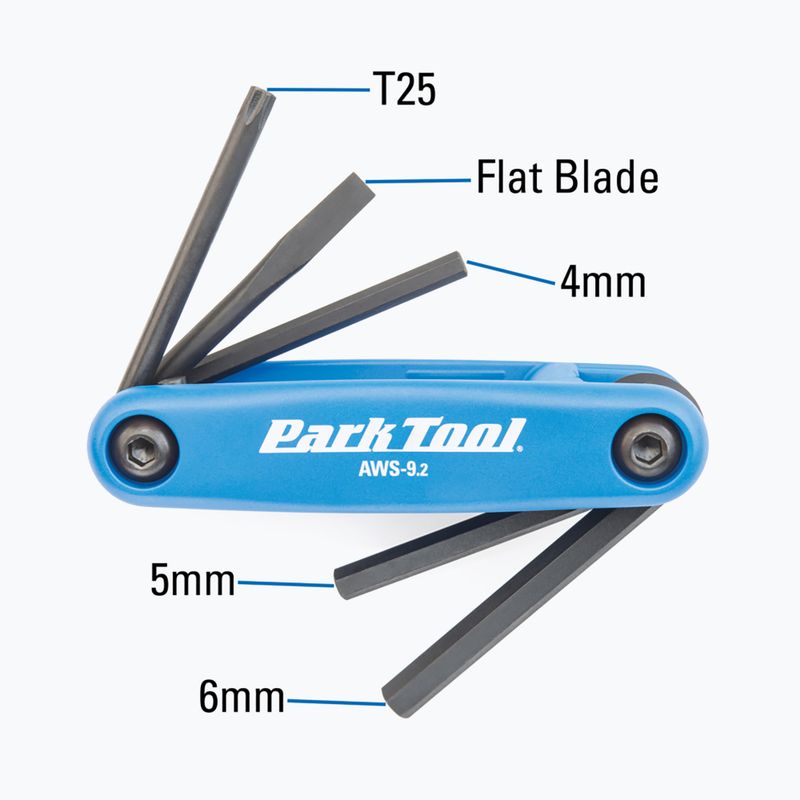 Hatlapos/csavaros csavarkulcs. Park Tool AWS-9.2 fekete/kék 3