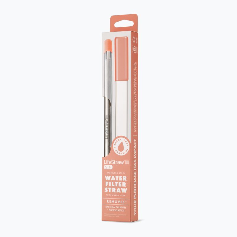 LifeStraw SIP 1-Piece Water Fitting Straw hordtáskával barack barack 3