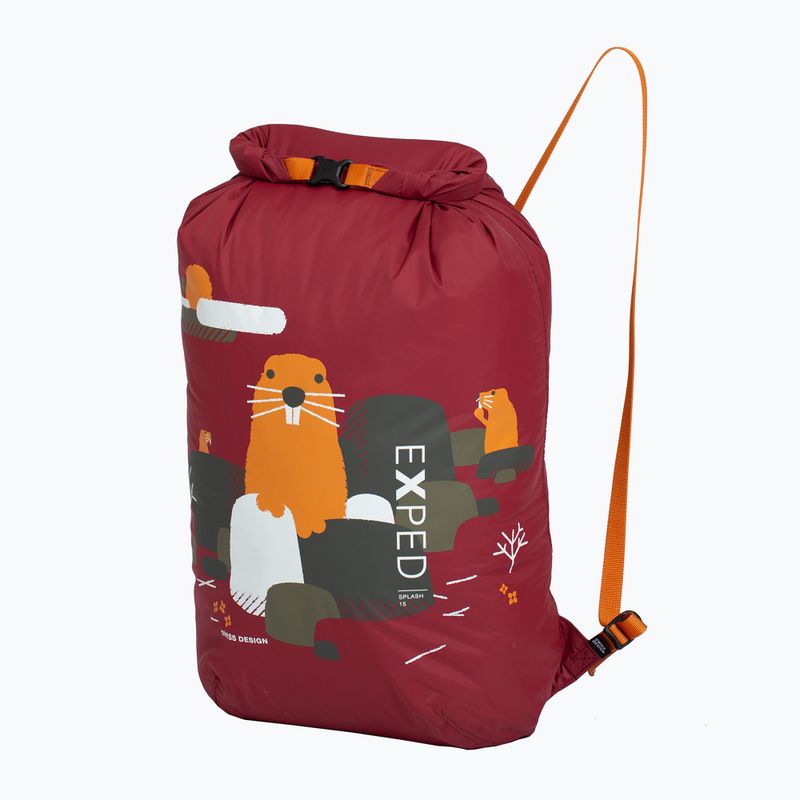 Exped Splash 15 l bordó vízálló hátizsák