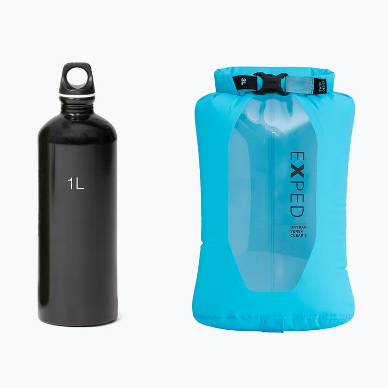 Exped Drybag Versa Clear 3 literes cián vízálló táska 2