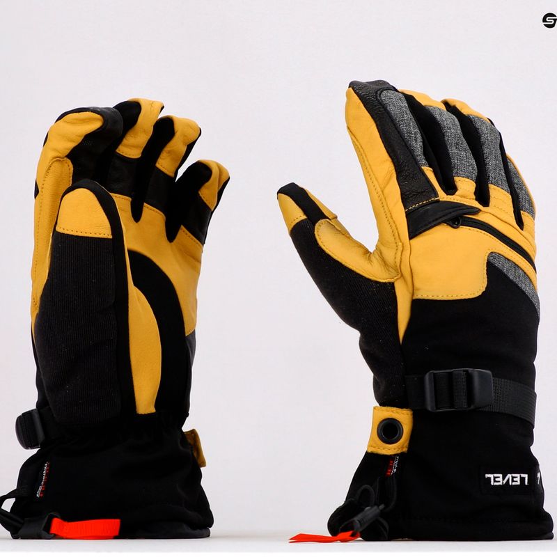 Férfi snowboard kesztyű Level Ranger Leather sárga 2091 6