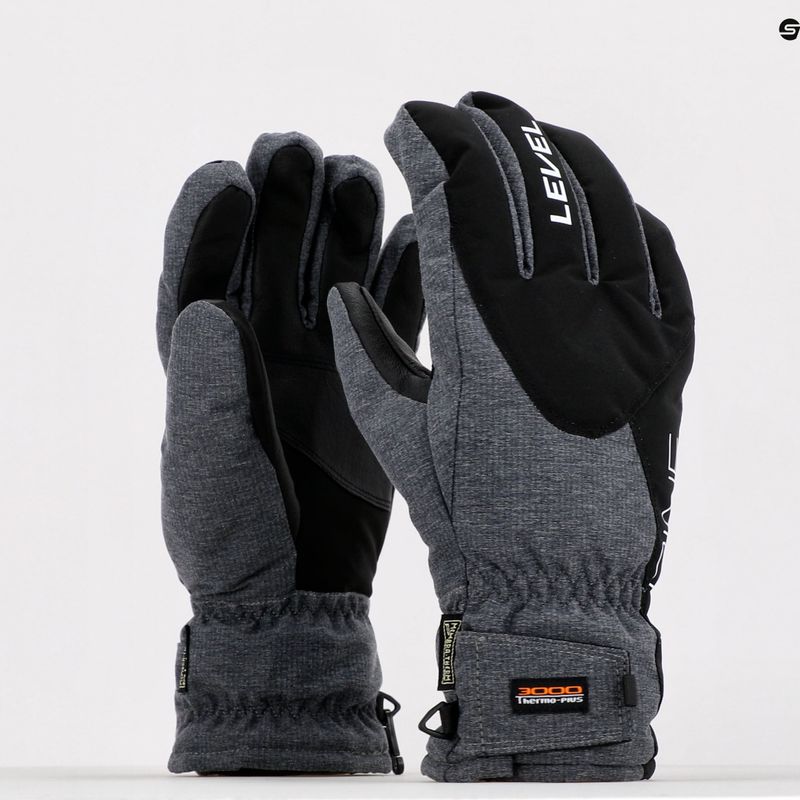 Férfi síelő kesztyű Level Alpine szürke 3343 5