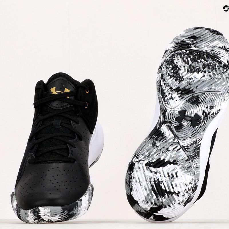 Under Armour Jet '21 fekete-fehér gyerek kosárlabda cipő 3024260-006 10