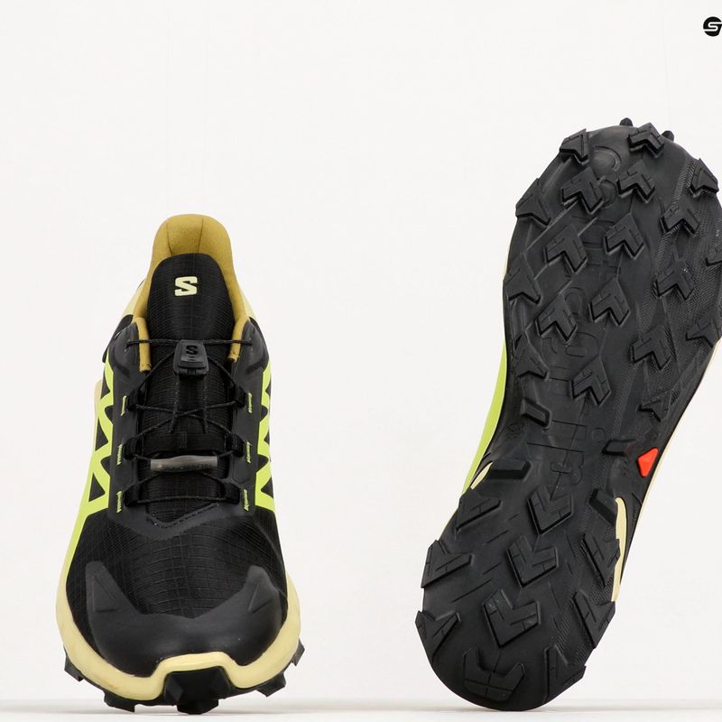 Salomon Supercross 4 GTX fekete-zöld férfi futócipő L41731700 14