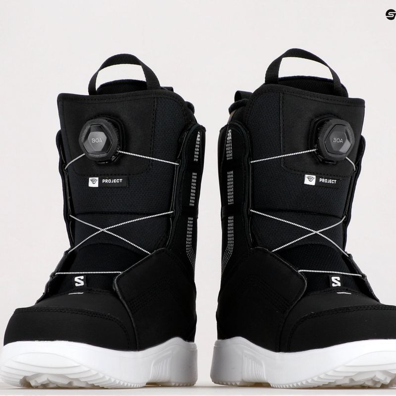 Gyermek snowboard csizma Salomon Project Boa fekete L41681700 11