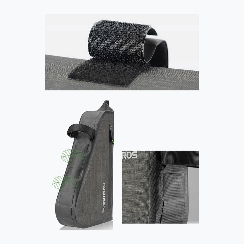 Rockbros kerékpár váz táska AS-017 5 l sötétzöld 4