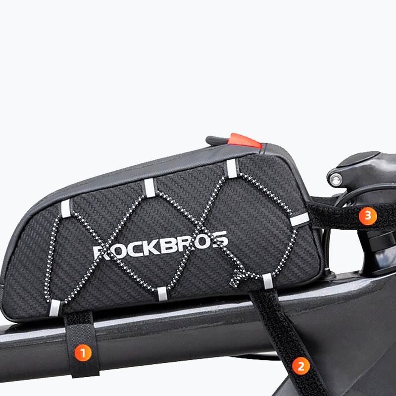 Rockbros kerékpár váz táska 1 l fekete 4