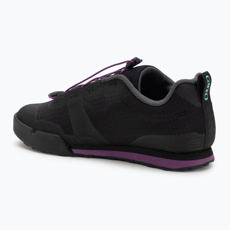 Női platform kerékpáros cipő Giro Tracker Fastlace fekete/throwback lila 3