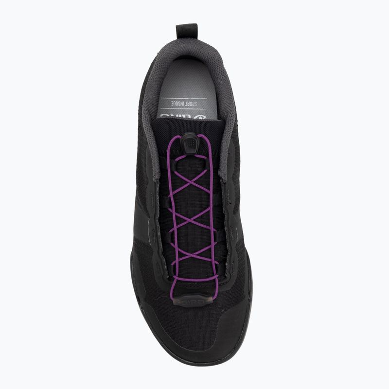 Női platform kerékpáros cipő Giro Tracker Fastlace fekete/throwback lila 5