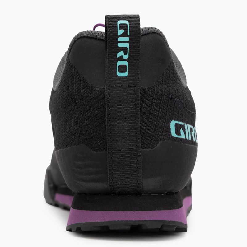 Női platform kerékpáros cipő Giro Tracker Fastlace fekete/throwback lila 6
