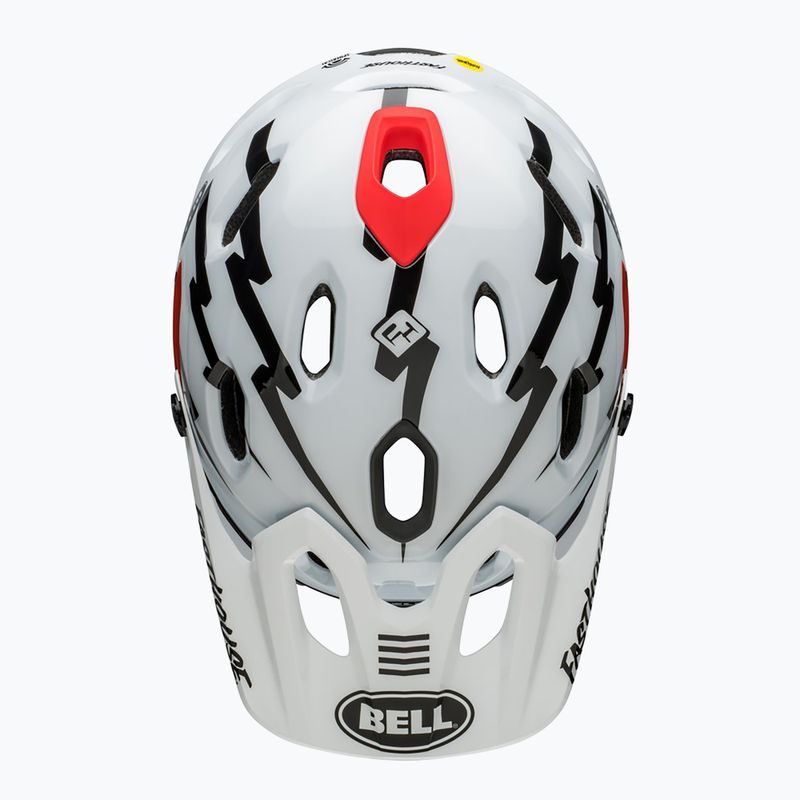 Bell kerékpáros sisak FF Super DH MIPS Spherical fasthouse matt fényes fekete/fehér 6