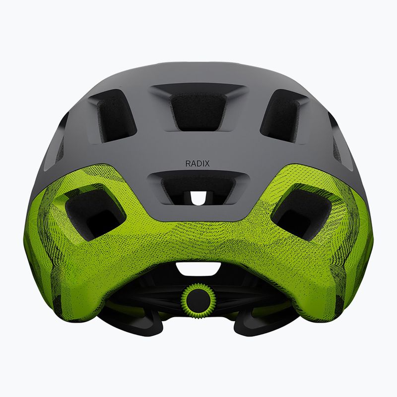 Kerékpáros sisak Giro Radix matte metallic black/ano lime 3