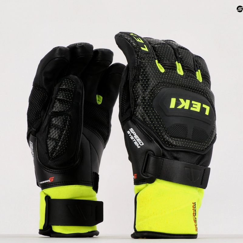 LEKI Worldcup Race Flex S Speed System férfi síelő kesztyű fekete-zöld 649802301080 8