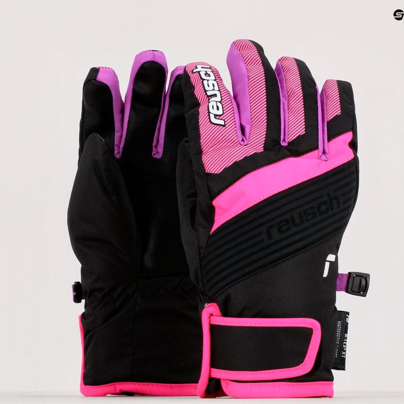 Reusch Duke R-Tex XT gyermek síelő kesztyű fekete-rózsaszín 7